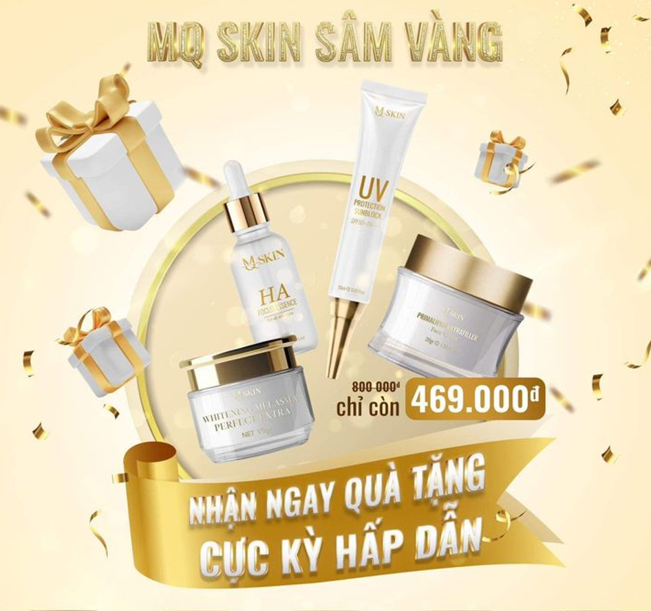combo 4 sản phẩm sâm vàng mqskin