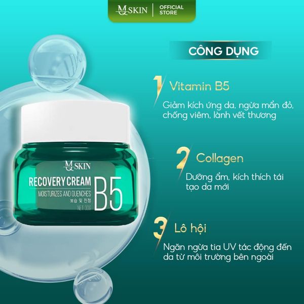 Kem Face B5 MQ Skin Chính Hãng - Kem Phục Hồi Recovery Cream B5 MQ Skin